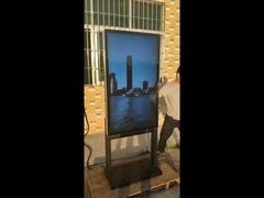 屋外QLEDデジタルサイネージ光学接着壁掛けタッチスクリーン広告プレーヤー