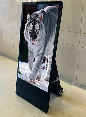 43インチ 室内 床 立面 掲示板 デジタル シグネージ 広告 LCD ディスプレイ ポータブル ポスターボード